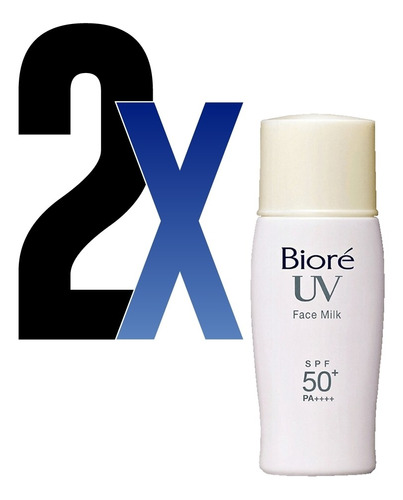 Protetor Solar Perfect Face Milk Bioré Spf50+ 30ml 2 Un