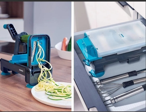 Imagen 3 de 6 de Cortador Verduras Leifheit Espiral 3 En 1 De Mesada Palermo
