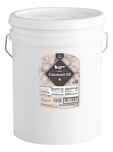 Aceite De Coco Catania Puro Foodservice 15.87kg Importado