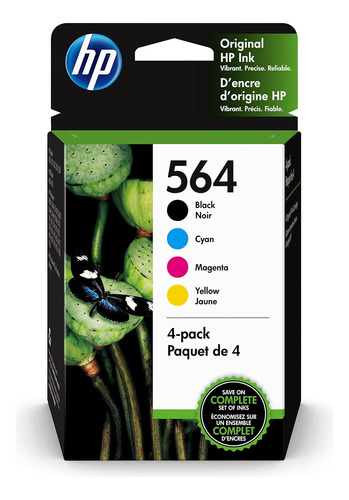 Hp Original 564 Black, Cyan, Magenta, Tinta Amarilla (pa77