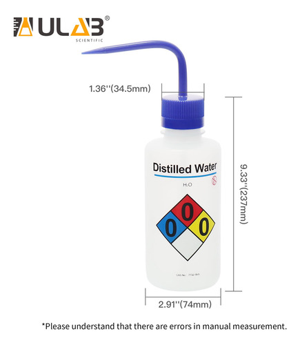 Botellas De Lavado De Seguridad 4 Piezas 500 Ml Ldpe