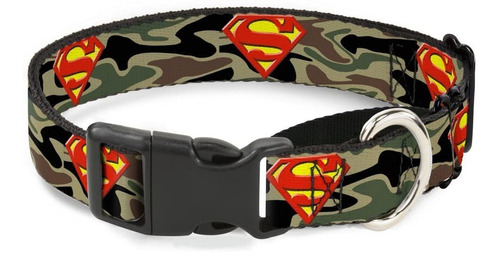 Collar De Perro Martingala Con Escudo De Superman Con Hebill