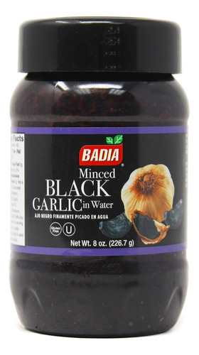 Ajo Negro Picado En Agua 226g Sin Gluten Vegano Kosher Badia