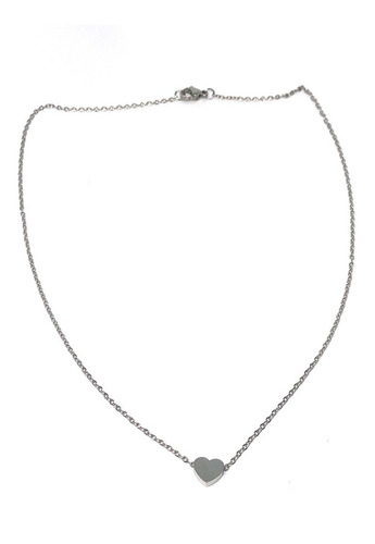 Imagen 2 de 2 de Collar Acero Inoxidable Plateado Con Cruz Trasversal Ch