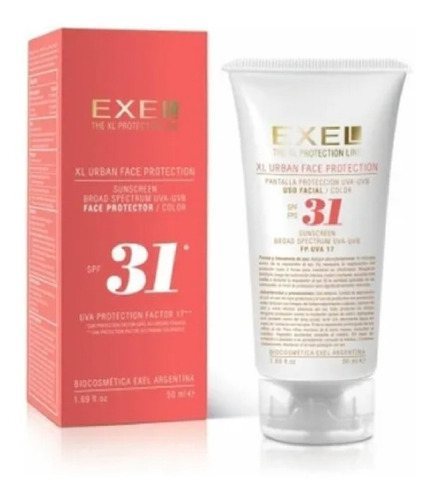 Imagen 1 de 2 de Protector Solar Facial Uva- Uvb Fps 31 Con Color Exel 50ml