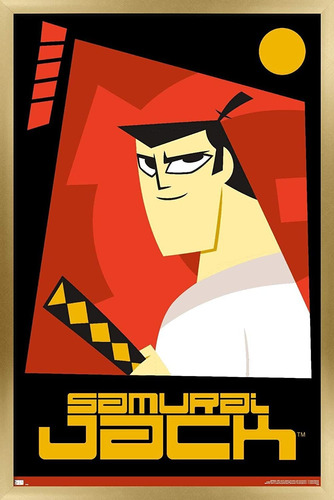 Samurai Jack - Póster De Pared Rojo, 22.375  X 34 , Ve...