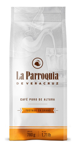 Café La Parroquia De Veracruz En Grano, Tostado Y Puro 780gr