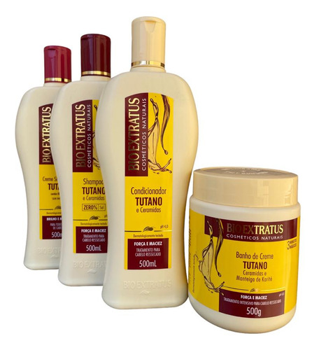 Kit 1 Shamp 1 Creme Silicone 1 Cond.1 Bho Creme Tutano 500ml