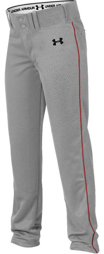 Pantalón Under Armour Para Beisbol Color Gris/rojo T- 46-48