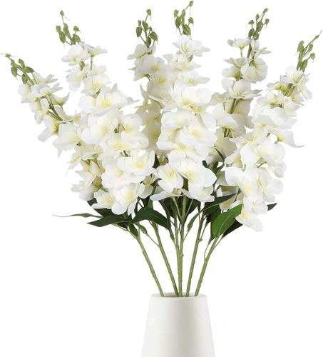Flores Artificiales Snapdragon Ipopu, 6 Piezas De Flores Bla