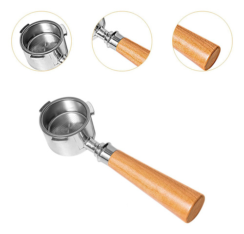 Mango Ergonómico De Portafilter De Portafilter De 51 Madera