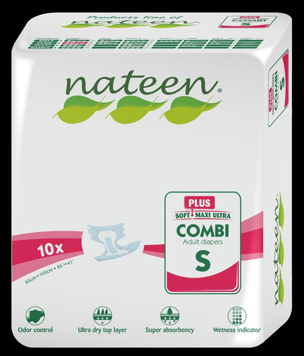 Pañal Nateen Adulto Talle S X 30 Unidades