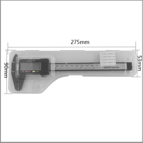 Micrómetro Digital Vernier Caliper, Acero Inoxidable, Durade