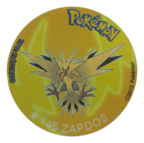 Mousepad De Tazo Pokemon De Modelo #145 Zapdos