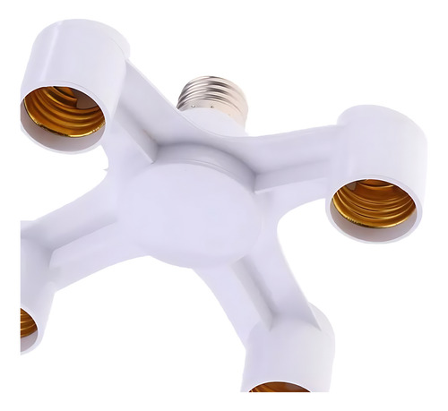 Soquet Adaptador Con 4 Focos 15w E27 Luz Blanca O Amarilla