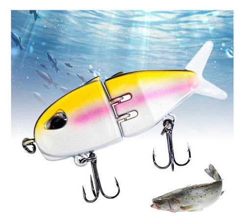 Mini Glide Lure, Swimbait, Realistic Water Amarillo