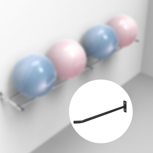 Pared Soporte De Bola De Bola Gancho Home Gym Gym 1pc Negro