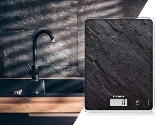 Balanza Digital De Cocina Leifheit 300 Vidrio Hasta 5k Touch Capacidad máxima 5000 g Color Negro