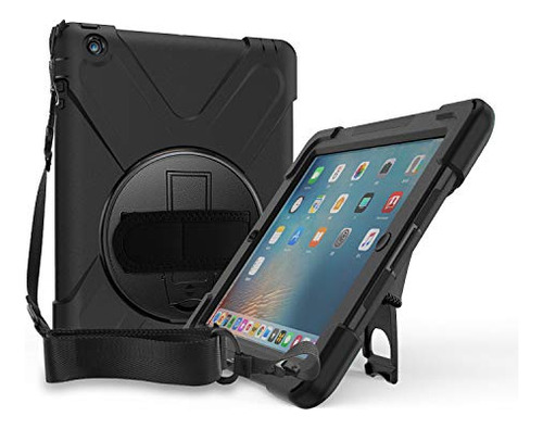 Funda iPad 2, 3, 4, Resistente Rotación 360 Grados/negro