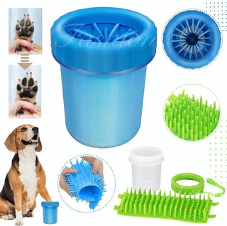 TTCOTOKE Limpiador de Pata de Perro de Paw Mascota portátil Limpiador Lavado de pies Copa para Mascotas Azul 