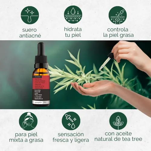 Tea Tree Aceite Y Pomos Limpiadores - - mL a $1480