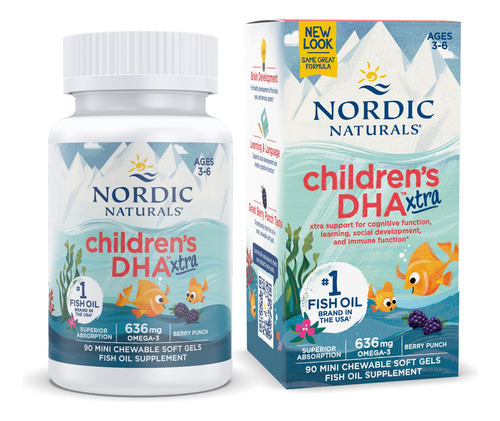 Suplemento Nordic Naturals Childrens Dha Xtra 636 Mg De Ômeg