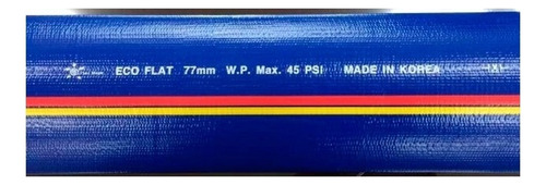 Manguera Plana Riego Layflat Azul 3'' X 100m 2,9bar