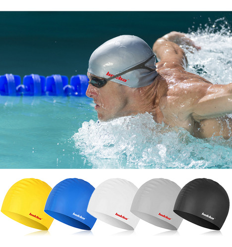 Gorro De Natación De Silicona Para Pelo Largo Para Mujeres,
