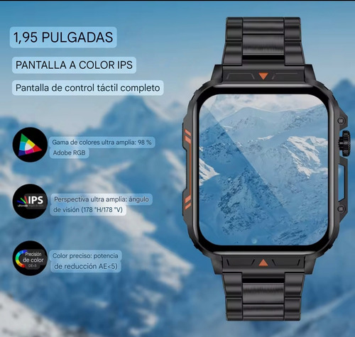 Smartwatch Senbono Militar L81b 1.96 Abs Plástico Bluetooth Blanco Hebilla Blanco Blanco