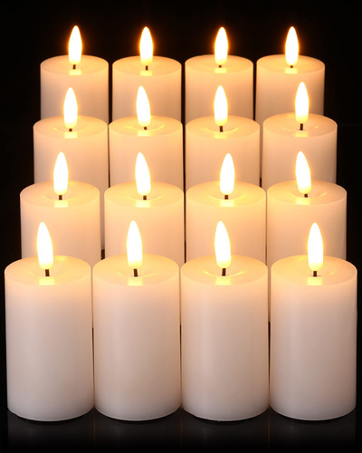 16 Velas Votivas Parpadeantes Sin Llama A Granel, Velas Led