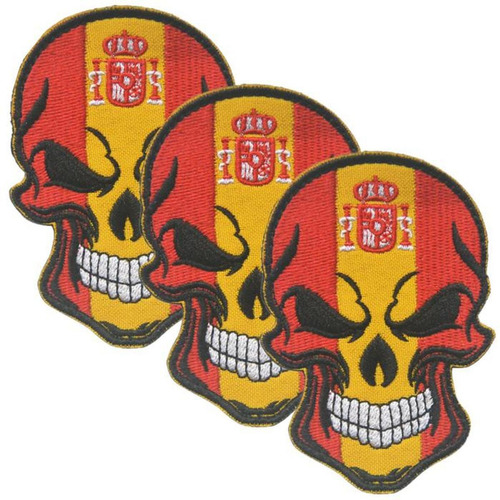 Bandera De España Parche Resistente, Mxsuk-003, 3 Parches, C