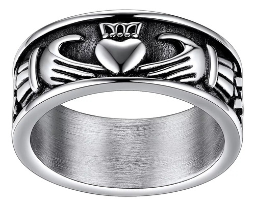 Anillo De Compromiso Claddagh Para Bodas, Amor, Hombre Y Muj