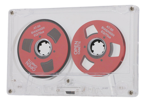 Cinta De Casete En Blanco Con Rollo De Metal Rojo Para 50 Mi