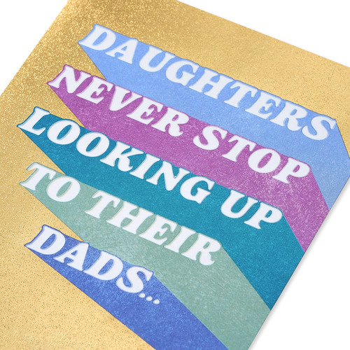 Tarjeta De Cumpleaños Para Papá De Hija Never Stop Looking O