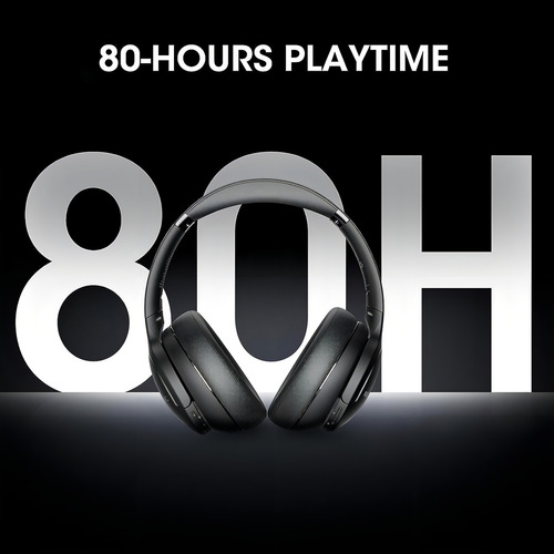 Audifonos Doqaus Bateria Hasta 80h. 3 Modos Eq. Hifi Color Negro