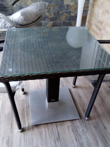 Elegante Comedor Rattan Sintético, Exteriores, Jardín