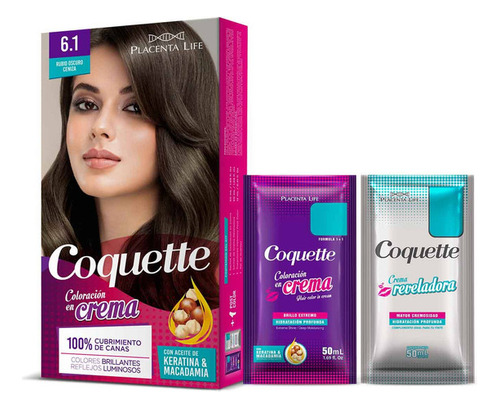 Coquette Tinte 6.1 Rubio Oscuro Ceniza Pack 1 Aplicacion