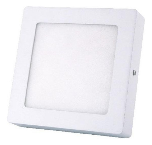 Panel Led Cuadrado 18w Luz Blanco Neutro Sobrepuesto D22,5cm