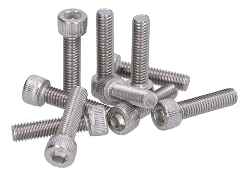30 Peças De Parafusos M6, Soquete Hexagonal A270 De Aço Inox