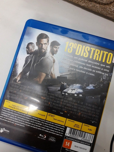 Blu-ray Original Dublado 13º Distrito Paul Walker (Usado)