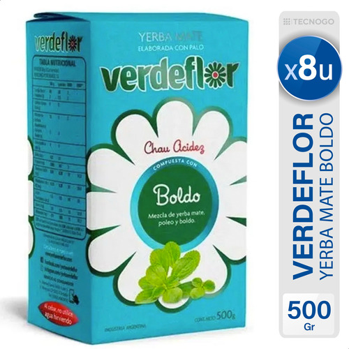 Yerba Mate Verdeflor Boldo Chau Acidez - Mejor Precio