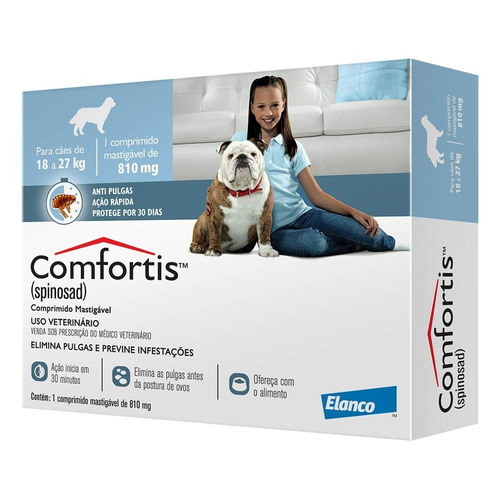 Antipulgas Comfortis Cães De 18 A 27kg