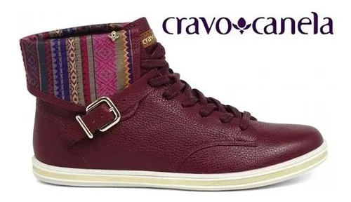 T nis Cano Alto Couro Vinho Cravo Canela 142458 3