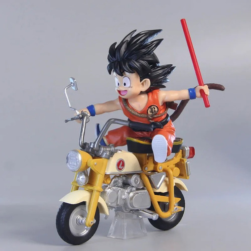 Figura De Goku Niño En Motocicleta Dragon Ball 15 Cm