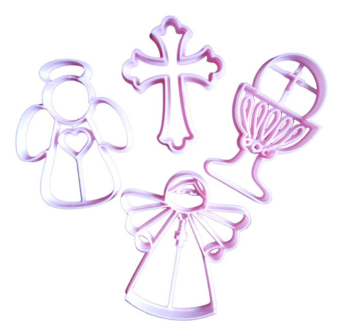 Cortantes Para Galletitas, Porcelana Fria Comunion X4