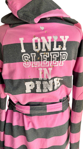 Pink Victoria Secret Bata De Algodón T M/l (Usado)