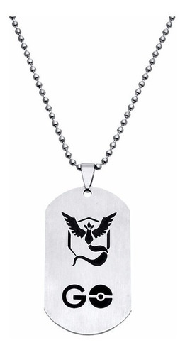 Colar Cordão Pokemon Go Ash Pikachu Team Mystic Azul