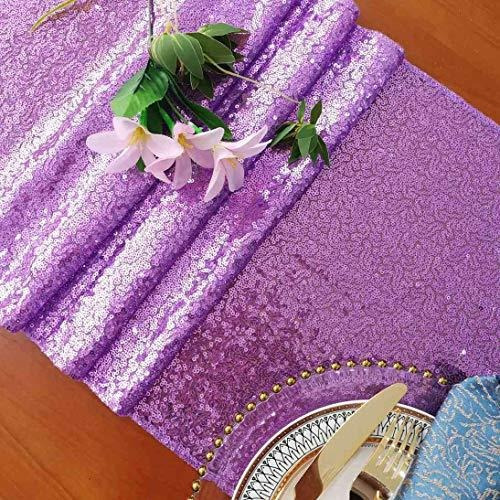 Lavanda 12 X 72 Pulgadas 5pcs Camino De Mesa De Lentejuelas 