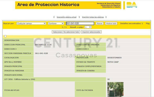 Imagen 2 de 3 de Lote De 11.04 X 49.06 Superficie 571m2 Alt Max 17.20m Pb+ 5 Pisos + 2 Retiros