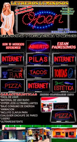 Geniales Letreros Luminosos En Diferentes Modelos A Eleguir